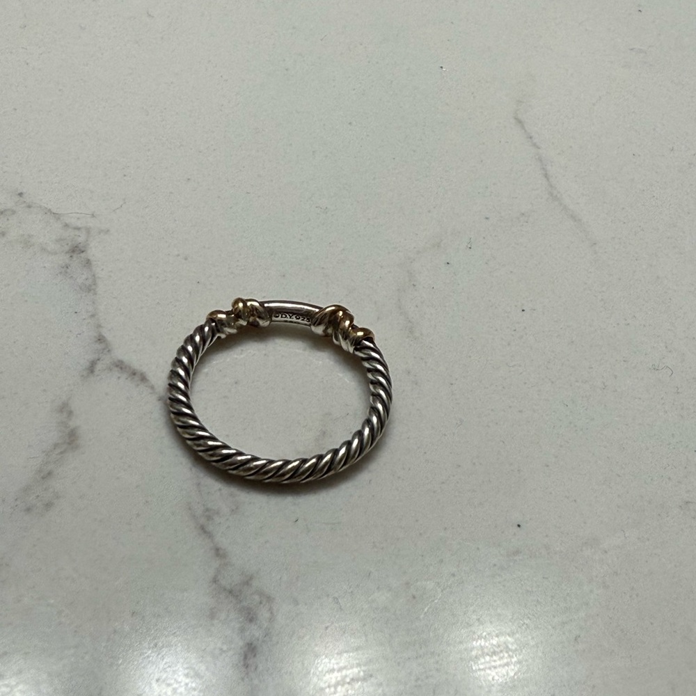 David Yurman petite Helena wrap ring 18k yellow gold and diamonds - Picture 7 of 7